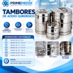 TAMBORES EN ACERO QUIRURGICO-NACIONAL