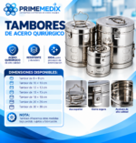 TAMBORES EN ACERO QUIRURGICO-NACIONAL